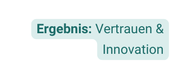 Ergebnis Vertrauen Innovation
