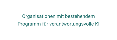 Organisationen mit bestehendem Programm für verantwortungsvolle KI